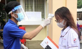 Thí sinh tham dự kỳ thi tốt nghiệp THPT đợt 1 năm 2021 tại TPHCM. Ảnh: Nguyễn Dũng