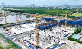 Một dự án nhà ở xã hội tại TP Thủ Đức, TPHCM đang được triển khai xây dựng