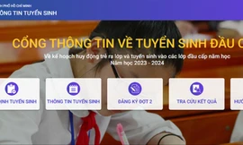 Hệ thống tuyển sinh trực tuyến năm 2023- 2024 của TPHCM. Ảnh: Nguyễn Dũng
