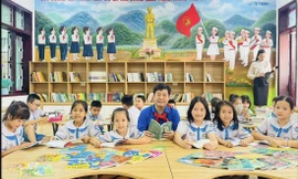 Anh Lê Hải Long - Trưởng Ban Công tác thiếu nhi T.Ư Đoàn, Phó Chủ tịch thường trực Hội đồng Đội T.Ư lan tỏa văn hóa đọc cùng các em thiếu nhi