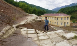 Một số hình ảnh sạt trượt tại dự án