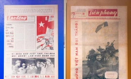 Những số báo đặc biệt ra đời trong tháng 5/1975. Ảnh: TRỌNG QUÂN