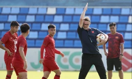 U22 Việt Nam cần một kết quả tốt trước U22 Thái Lan, đồng thời giữ sức cho bán kết. Ảnh: Hữu Phạm