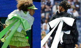 Tay vợt Naomi Osaka tựa nhân vật hoạt hình với trang phục thi đấu gắn nơ