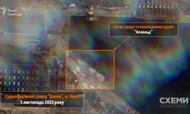 Hình ảnh vệ tinh tiết lộ tình trạng tàu chiến Nga ở Crimea sau khi bị Ukraine tấn công tên lửa