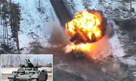 'Kẻ hủy diệt' Terminator trúng đạn ở chiến trường Ukraine 