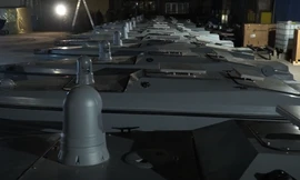 Loạt xuồng tấn công không người lái MAGURA V5 Ukraine xuất hiện trong một căn cứ bí mật