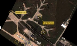 Ảnh vệ tinh tiết lộ hàng chục trực thăng chiến đấu Nga xuất hiện ở tỉnh Kursk