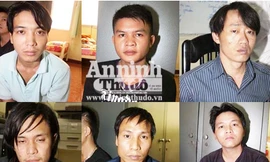 Các đàn em trong băng nhóm xã hội đen do giám đốc Hoàng Văn Thiệp cầm đầu