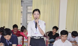 Bạn trẻ góp ý cho Đoàn tại một diễn đàn thanh niên Ảnh: CTV