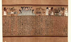 Phát hiện cuộn giấy bí ẩn trong quan tài 2.000 năm tuổi ở Ai Cập