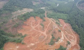 Cận cảnh mỏ khoáng sản lậu quy mô lớn vừa bị phát hiện tại Quảng Bình