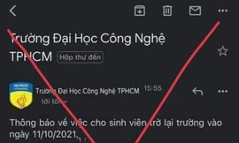 Trường ĐH Công nghệ TP. HCM bác bỏ ‘thông báo sinh viên trở lại trường ngày 11/10/2021’ 