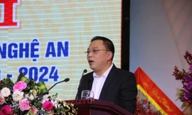 Ông Đinh Xuân Hải - Phó Chủ tịch Hội Doanh nhân trẻ Việt Nam phát biểu tại hội nghị