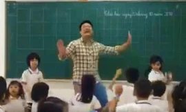 Thầy giáo tiểu học nhảy múa dẻo như cô giáo làm sục sôi lớp học