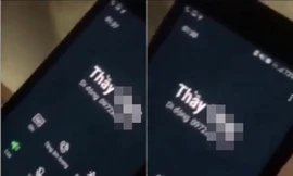 Cuộc điện thoại được cho là thầy T. gọi cho nữ sinh đã được ghi âm lại và chia sẻ lên mạng xã hội