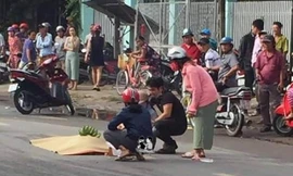 Hiện trường vụ tai nạn. Ảnh: Huỳnh Như Thủy.