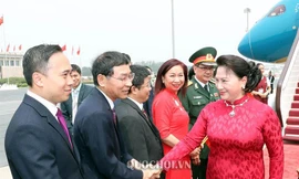 Chủ tịch Quốc hội Nguyễn Thị Kim Ngân và Đoàn đại biểu cấp cao Quốc hội Việt Nam đến Thủ đô Bắc Kinh, Trung Quốc