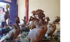 Sững sờ xem người Hà Tĩnh trang trí gà cúng rằm tháng bảy