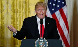 Tổng thống Trump loại Nga và Trung Quốc khỏi thỏa thuận hạt nhân Iran. (Ảnh: Reuters)