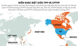 [Infographics] Những điểm khác biệt giữa TPP và CPTPP