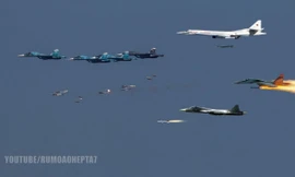 Dàn chiến đấu cơ của không quân Nga thị uy sức mạnh
