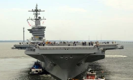 Tàu sân bay USS Carl Vinson. (Ảnh: AFP/TTXVN) 