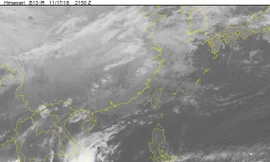 Bão số 8 đã suy yếu thành áp thấp.