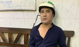 Đối tượng Trung tại cơ quan công an. Ảnh CA