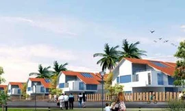 Mô hình dự án Khu nhà ở làng hoa Tiền Phong năm 2005.