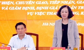 Bà Trương Thị Mai phát biểu tại buổi làm việc (Ảnh: T.H)