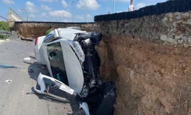 Công an điều tra vụ đường dẫn lên cầu ở Tây Ninh vừa khánh thành đã sụt lún