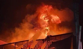 Vĩnh Phúc: Cháy lớn xưởng nhựa trong cụm công nghiệp