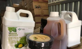 Một trong số những nguyên liệu bị thu giữ. Ảnh Cường Ngô