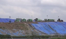 Bãi chôn lấp rác trong Khu liên hiệp xử lý rác thải Sóc Sơn. Ảnh minh họa