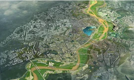 Phối cảnh phân khu đô thị sông Hồng vừa được công bố. Ảnh: Trần Hoàng