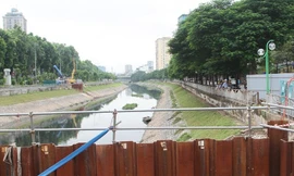 Một phần cống bao gom nước thải cho sông Tô Lịch đã hoàn thành