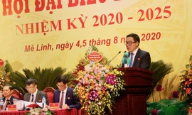 Ông Đỗ Đình Hồng - Bí thư Huyện ủy Mê Linh khóa X tiếp tục được tín nhiệm bầu giữ chức Bí thư Huyện ủy khóa XI.