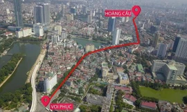 Tuyến đường 2,2km Hoàng Cầu - Voi Phục