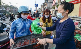 Hình ảnh giải cứu nông sản tại đường Giải Phóng, Hà Nội