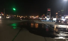 Hiện trường vụ vỡ ống nước