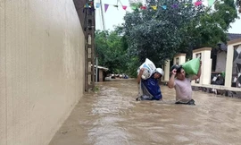 Nhiều khu vực trên địa bàn tỉnh Vĩnh Phúc ngập sâu do mưa lũ