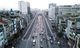 Đường Vành đai 2 trên cao (đoạn Ngã Tư Sở - Ngã Tư Vọng) vừa đưa vào sử dụng