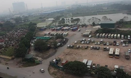 Dự án KĐT Thịnh Liệt (quận Hoàng Mai) bị "treo" gần 14 năm. Nhiều khu vực biến thành bãi đỗ xe. 