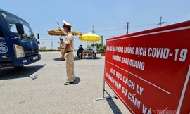 Một chốt kiểm soát trên địa bàn tỉnh Vĩnh Phúc. Ảnh minh họa