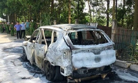 Hiện trường vụ cháy. Ảnh Hà Phương