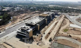 Đường đua F1 nhìn từ trên cao. Ảnh: Mạnh Thắng