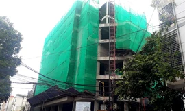 Một công trình vi phạm trật tự xây dựng tại số 2 ngõ Giếng, quận Đống Đa. Ảnh minh họa