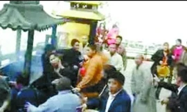 Hiện trường vụ ẩu đả có liên quan đến các nhà sư ở tỉnh Sơn Tây, Trung Quốc