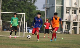 Sau nhiều ngày, Olympic Việt Nam đã có sân tập 'tử tế'